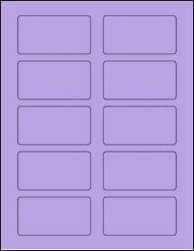 Sheet of 3.21875" x 1.6875" True Purple labels