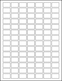Sheet of 1" x 0.625"  labels