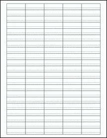 Sheet of 1.5" x 0.5"  labels