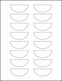 Sheet of 2.5" x 0.5" Weatherproof Gloss Inkjet labels