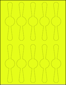 Sheet of 1.25" x 5" Fluorescent Yellow labels
