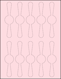 Sheet of 1.25" x 5" Pastel Pink labels