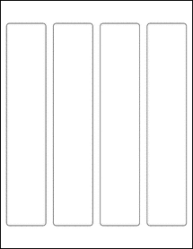 Sheet of 1.75" x 9" Weatherproof Polyester Laser labels