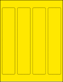 Sheet of 1.75" x 9" True Yellow labels