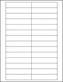Sheet of 3.5" x 0.75"  labels