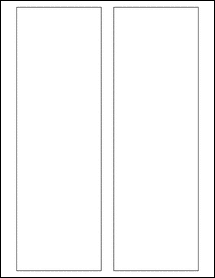 Sheet of 3.375" x 10.5"  labels