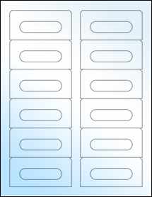 Sheet of 3.5" x 1.6562" White Gloss Laser labels