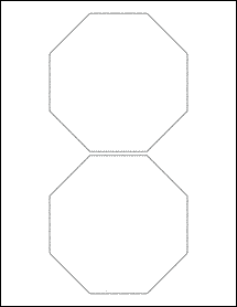Sheet of 4.9861" x 4.9861"  labels