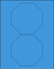 Sheet of 4.9861" x 4.9861" True Blue labels