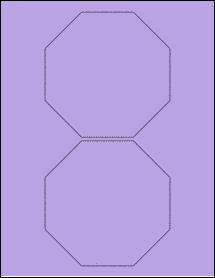 Sheet of 4.9861" x 4.9861" True Purple labels