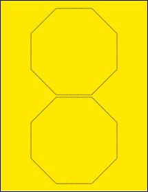 Sheet of 4.9861" x 4.9861" True Yellow labels