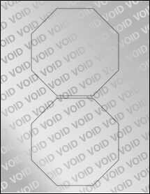 Sheet of 4.9861" x 4.9861" Void Silver Polyester labels