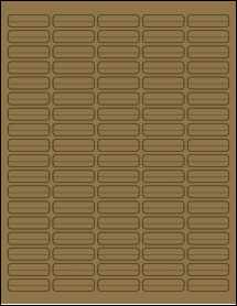 Sheet of 1.5" x 0.4375" Brown Kraft labels