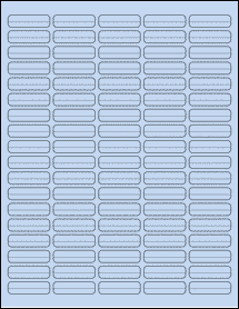 Sheet of 1.5" x 0.4375" Pastel Blue labels