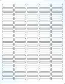 Sheet of 1.5" x 0.4375" Clear Gloss Inkjet labels