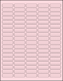 Sheet of 1.5" x 0.4375" Pastel Pink labels