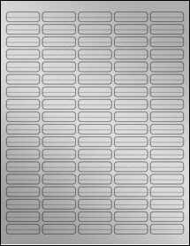 Sheet of 1.5" x 0.4375" Weatherproof Silver Polyester Laser labels