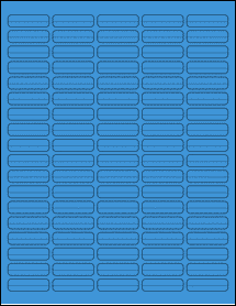 Sheet of 1.5" x 0.4375" True Blue labels