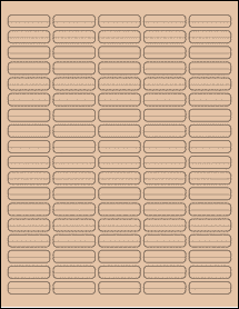 Sheet of 1.5" x 0.4375" Light Tan labels