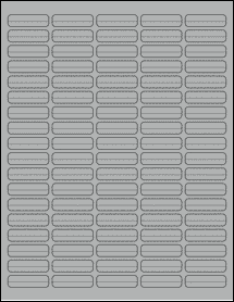 Sheet of 1.5" x 0.4375" True Gray labels