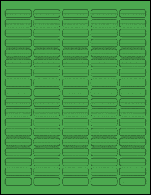 Sheet of 1.5" x 0.4375" True Green labels