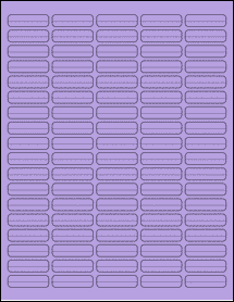 Sheet of 1.5" x 0.4375" True Purple labels