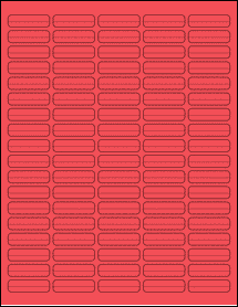 Sheet of 1.5" x 0.4375" True Red labels