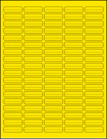 Sheet of 1.5" x 0.4375" True Yellow labels