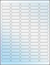 Sheet of 1.5" x 0.4375" White Gloss Inkjet labels