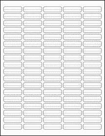 Sheet of 1.5" x 0.4375" Aggressive White Matte labels