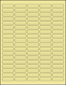 Sheet of 1.5" x 0.4375" Pastel Yellow labels