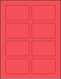 Sheet of 3.312" x 2.125" True Red labels