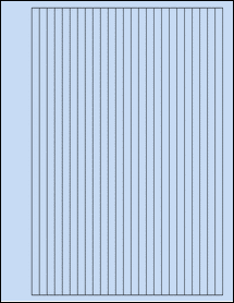 Sheet of 0.28" x 10.5" Pastel Blue labels