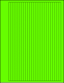 Sheet of 0.28" x 10.5" Fluorescent Green labels