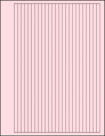 Sheet of 0.28" x 10.5" Pastel Pink labels