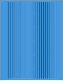 Sheet of 0.28" x 10.5" True Blue labels
