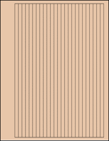 Sheet of 0.28" x 10.5" Light Tan labels