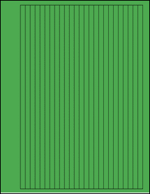 Sheet of 0.28" x 10.5" True Green labels