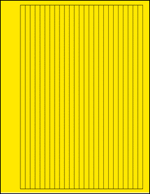 Sheet of 0.28" x 10.5" True Yellow labels