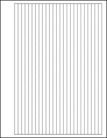 Sheet of 0.28" x 10.5" Standard White Matte labels