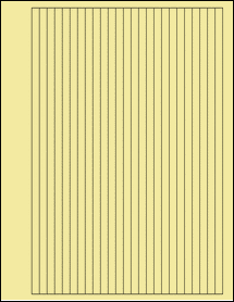 Sheet of 0.28" x 10.5" Pastel Yellow labels