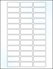 Sheet of 2" x 0.75" Clear Gloss Inkjet labels