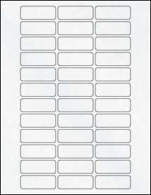 Sheet of 2" x 0.75" Clear Matte Laser labels