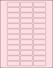 Sheet of 2" x 0.75" Pastel Pink labels