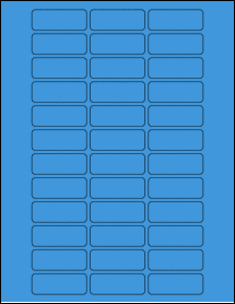 Sheet of 2" x 0.75" True Blue labels