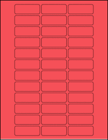 Sheet of 2" x 0.75" True Red labels