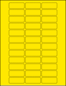 Sheet of 2" x 0.75" True Yellow labels