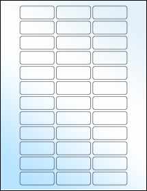 Sheet of 2" x 0.75" White Gloss Inkjet labels