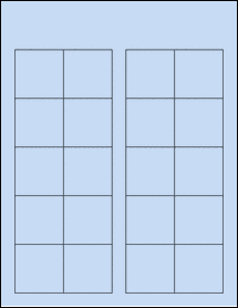 Sheet of 1.75" x 1.75" Pastel Blue labels