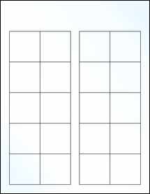 Sheet of 1.75" x 1.75" Clear Gloss Laser labels